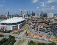 Georgia Dome and the New Atlanta Falcons Stadium Progress